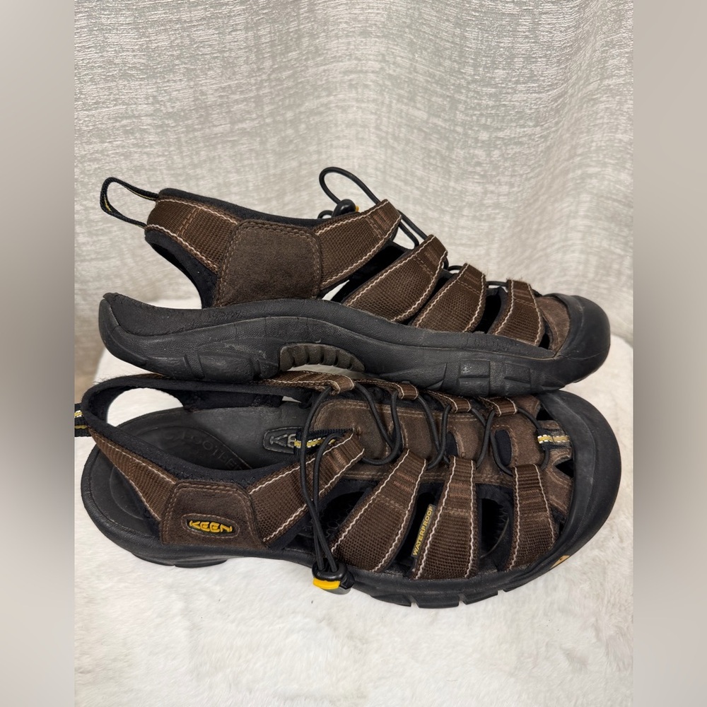 KEEN Men’s Size 12 Waterproof Sandals Brown Closed Toe Hiking Sh - Picture 5 of 8